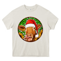Cream christmas circle earrings Heavy Core Tee - Jasminsmagicworld