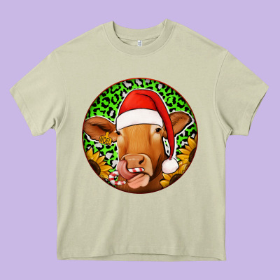 Christmas Circle Earrings Heavy Core Tee Designed By Jasminsmagicworld