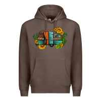 Coffee caravan sunflowers and cactus Premium Hoodie - Artiststas