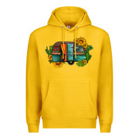 Lemon caravan sunflowers and cactus Premium Hoodie - Artiststas