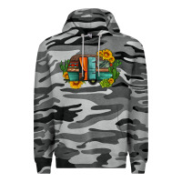 Slate Camo caravan sunflowers and cactus Premium Hoodie - Artiststas