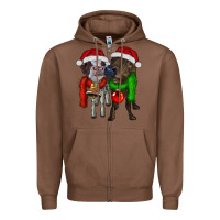 Chestnut two christmas heifers Zipper Hoodie - RanaPortraitStore