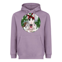 Lavender Bull Terrier And Farm Heavyweight Hoodie - RanaPortraitStore