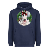 Navy Bull Terrier And Farm Heavyweight Hoodie - RanaPortraitStore