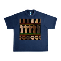 Navy melanin rised fist seamless pattern Urban Heavy Tee - BundleAndBundleShop