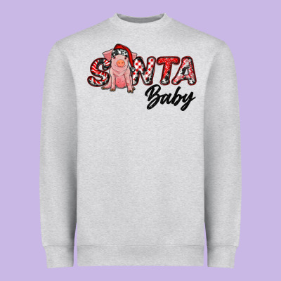 Christmas Santa Baby Heavyweight Sweatshirt Designed By Ranaportraitstore