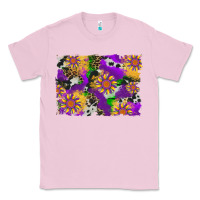 Bubblegum Pink mardi gras sunflower cowhide leopard and glitter background Classic Tee - Artiststas
