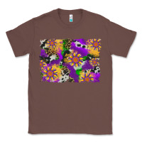 Chestnut mardi gras sunflower cowhide leopard and glitter background Classic Tee - Artiststas