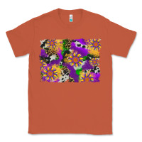 Copper mardi gras sunflower cowhide leopard and glitter background Classic Tee - Artiststas