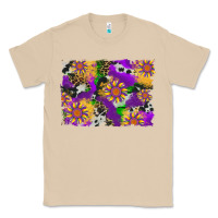 Mushroom mardi gras sunflower cowhide leopard and glitter background Classic Tee - Artiststas