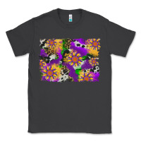 Smoke mardi gras sunflower cowhide leopard and glitter background Classic Tee - Artiststas