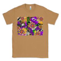 Toasted Coconut mardi gras sunflower cowhide leopard and glitter background Classic Tee - Artiststas