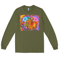 Army Green Be Salty Long Sleeve Tee - CowhideDigitalArt