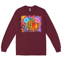 Burgundy Be Salty Long Sleeve Tee - CowhideDigitalArt