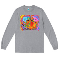 Heather Grey Be Salty Long Sleeve Tee - CowhideDigitalArt