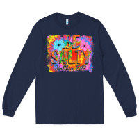 Navy Be Salty Long Sleeve Tee - CowhideDigitalArt