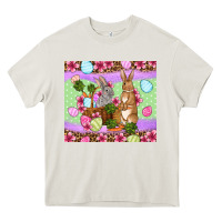 Cream Easter eggs bunnys basket Heavy Core Tee - OliviaCreatesArt