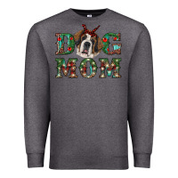 Charcoal Heather Western Christmas Dog Mom St Bernard Premium Sweatshirt - RanaPortraitStore