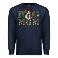 Navy Western Christmas Dog Mom St Bernard Premium Sweatshirt - RanaPortraitStore