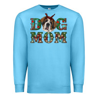 Ocean Blue Western Christmas Dog Mom St Bernard Premium Sweatshirt - RanaPortraitStore