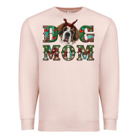Pale Pink Western Christmas Dog Mom St Bernard Premium Sweatshirt - RanaPortraitStore