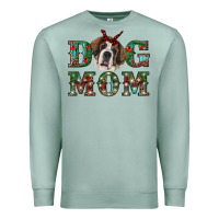 Seafoam Western Christmas Dog Mom St Bernard Premium Sweatshirt - RanaPortraitStore