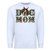 White Western Christmas Dog Mom St Bernard Premium Sweatshirt - RanaPortraitStore