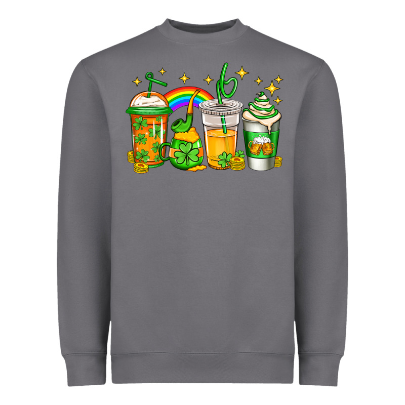 St Patricks Day Coffee Heavyweight Sweatshirt by Jasminsmagicworld | Teevron