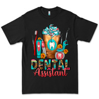 Black Dental Assistant Dentist Frappe Premium Tee - FaDigitalArtStudio