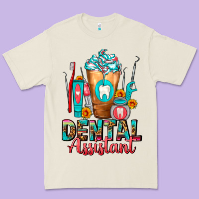 Dental Assistant Dentist Frappe Premium Tee Designed By Fadigitalartstudio