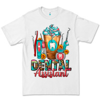 White Dental Assistant Dentist Frappe Premium Tee - FaDigitalArtStudio