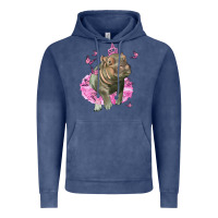 Vintage Denim Baby Hippo With Tutu Vintage Hoodie - LillyAllenDesigns