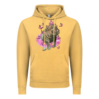 Vintage Mustard Baby Hippo With Tutu Vintage Hoodie - LillyAllenDesigns