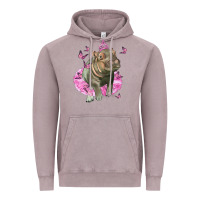 Vintage Zinc Baby Hippo With Tutu Vintage Hoodie - LillyAllenDesigns