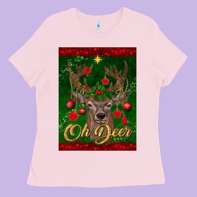 Oh Deer Car Air Freshener Ladies Tee Designed By Bundleandbundleshop