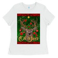 White oh deer car air freshener Ladies Tee - BundleAndBundleShop