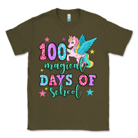 Army Green hundred magical days of school unicorn Classic Tee - OliviaCreatesArt