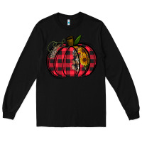 Black Buffalo Pumpkin Long Sleeve Tee - CowhideDigitalArt
