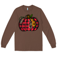 Chestnut Buffalo Pumpkin Long Sleeve Tee - CowhideDigitalArt