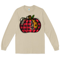 Mushroom Buffalo Pumpkin Long Sleeve Tee - CowhideDigitalArt