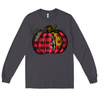 Smoke Buffalo Pumpkin Long Sleeve Tee - CowhideDigitalArt
