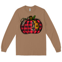 Toasted Coconut Buffalo Pumpkin Long Sleeve Tee - CowhideDigitalArt