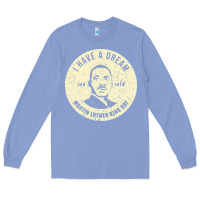 Colony Blue martin luther day vintage Long Sleeve Tee - DesigneFamous