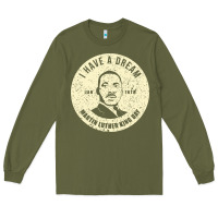 Army Green martin luther day vintage Long Sleeve Tee - DesigneFamous