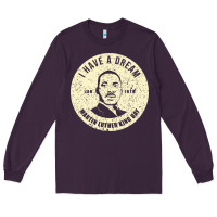 Plum martin luther day vintage Long Sleeve Tee - DesigneFamous
