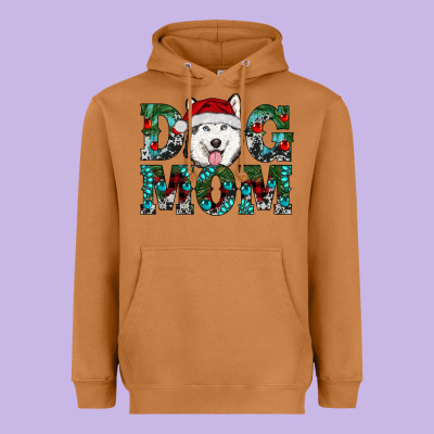Christmas Dog Mom Husky Heavyweight Hoodie Designed By Ranaportraitstore