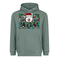 Sage Christmas Dog Mom Husky Heavyweight Hoodie - RanaPortraitStore