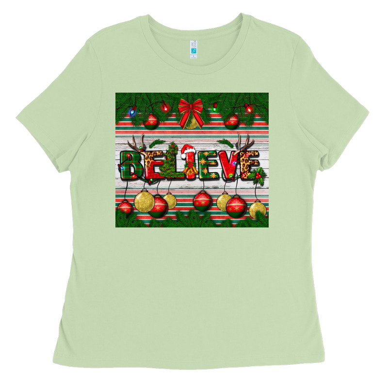 Christmas Believe Ladies Tee by BundleAndBundleShop | Teevron