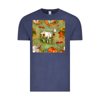 Vintage Denim fall goats seamless pattern Vintage Tee - BundleAndBundleShop
