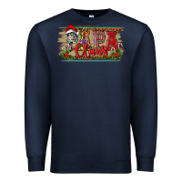 Navy Christmas Western Papa Claus Premium Sweatshirt - RanaPortraitStore